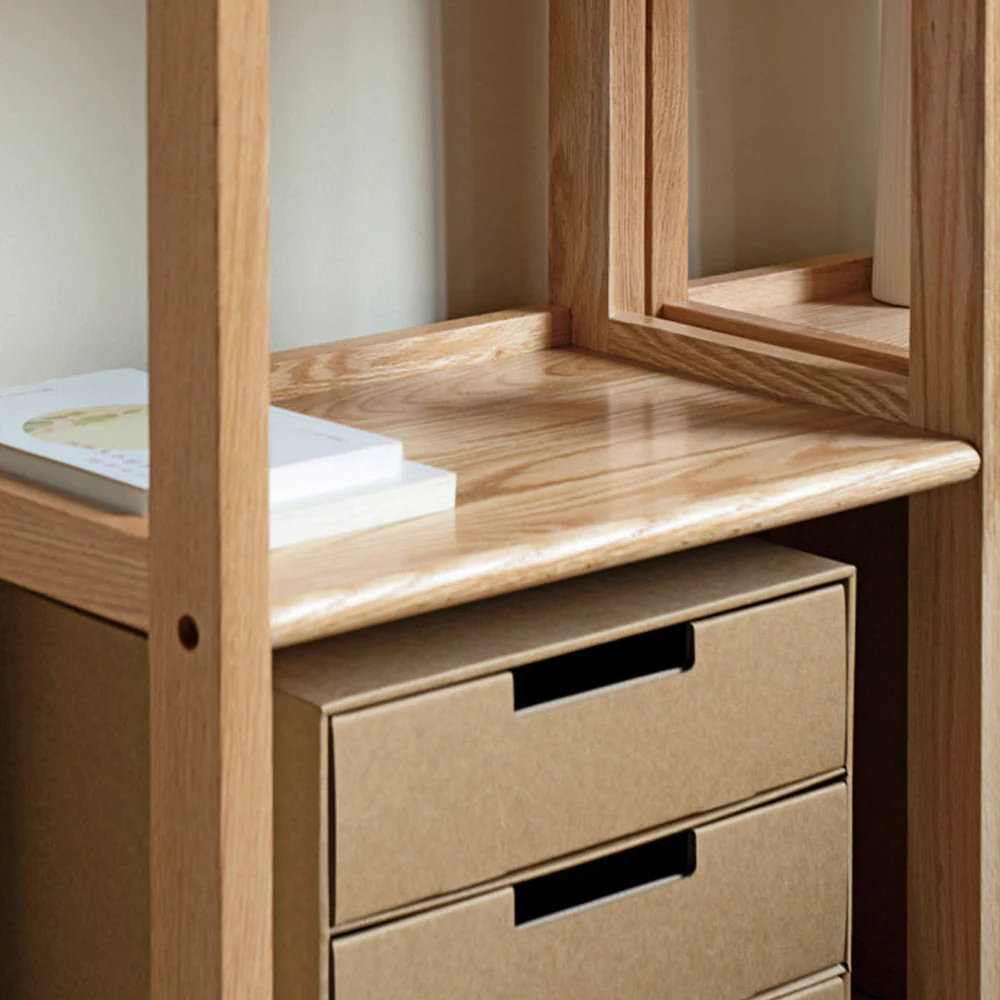 Medolla Natural Solid Oak Storage Shelf - Image 5