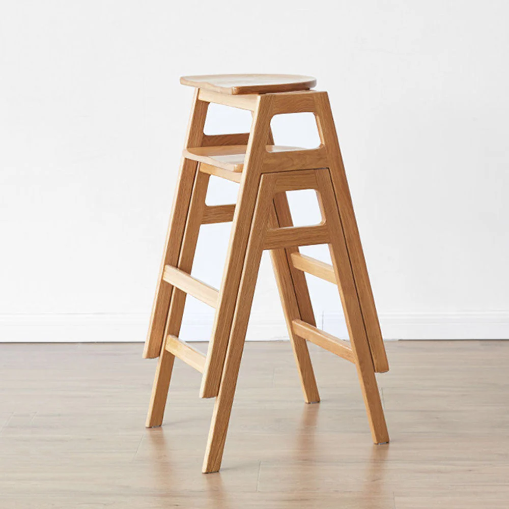 Mergo Solid Oak Bar Stool - Image 2