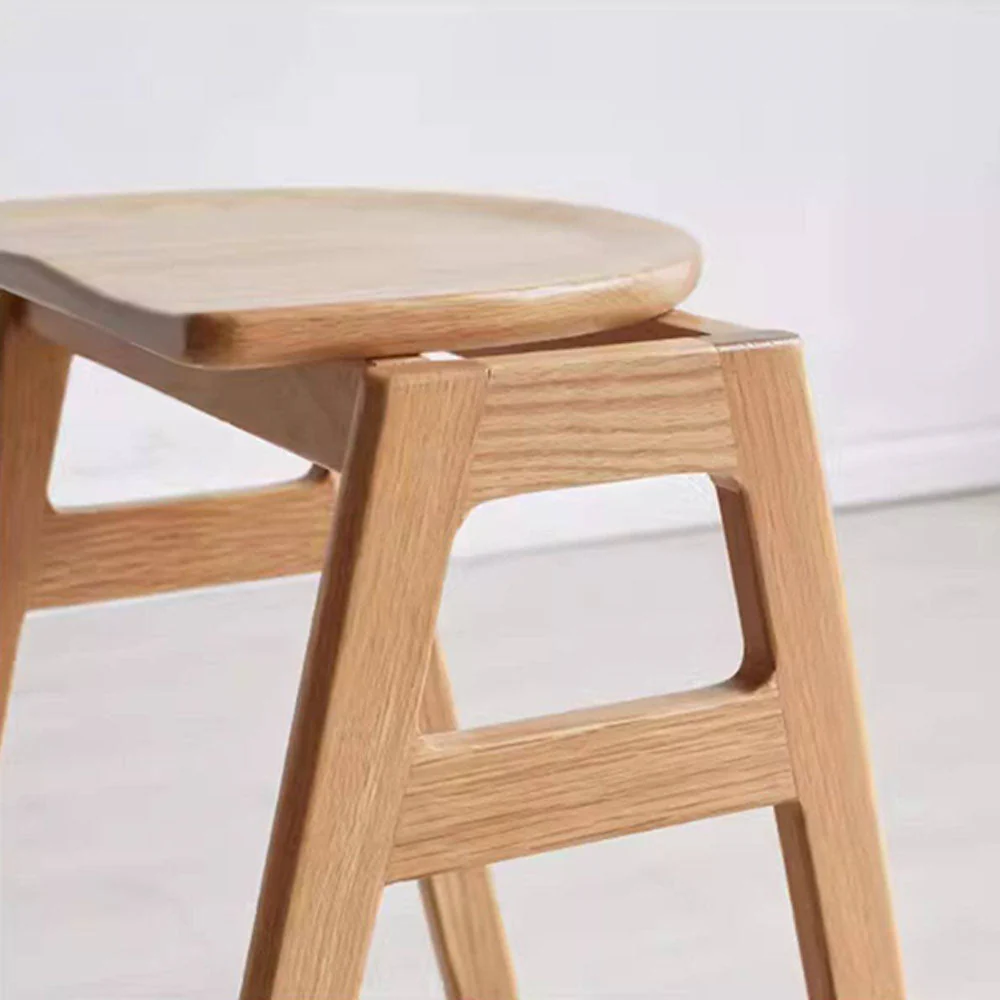 Mergo Solid Oak Bar Stool - Image 6