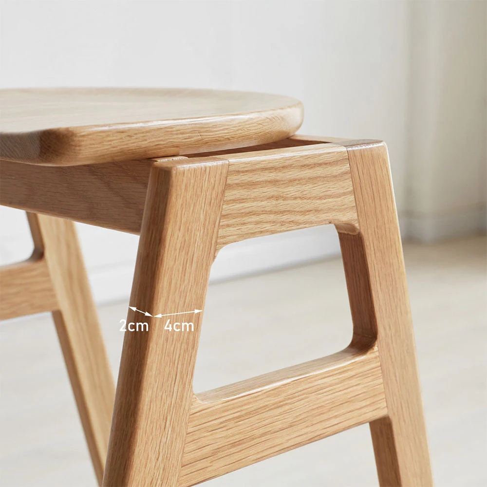 Mergo Solid Oak Bar Stool - Image 7