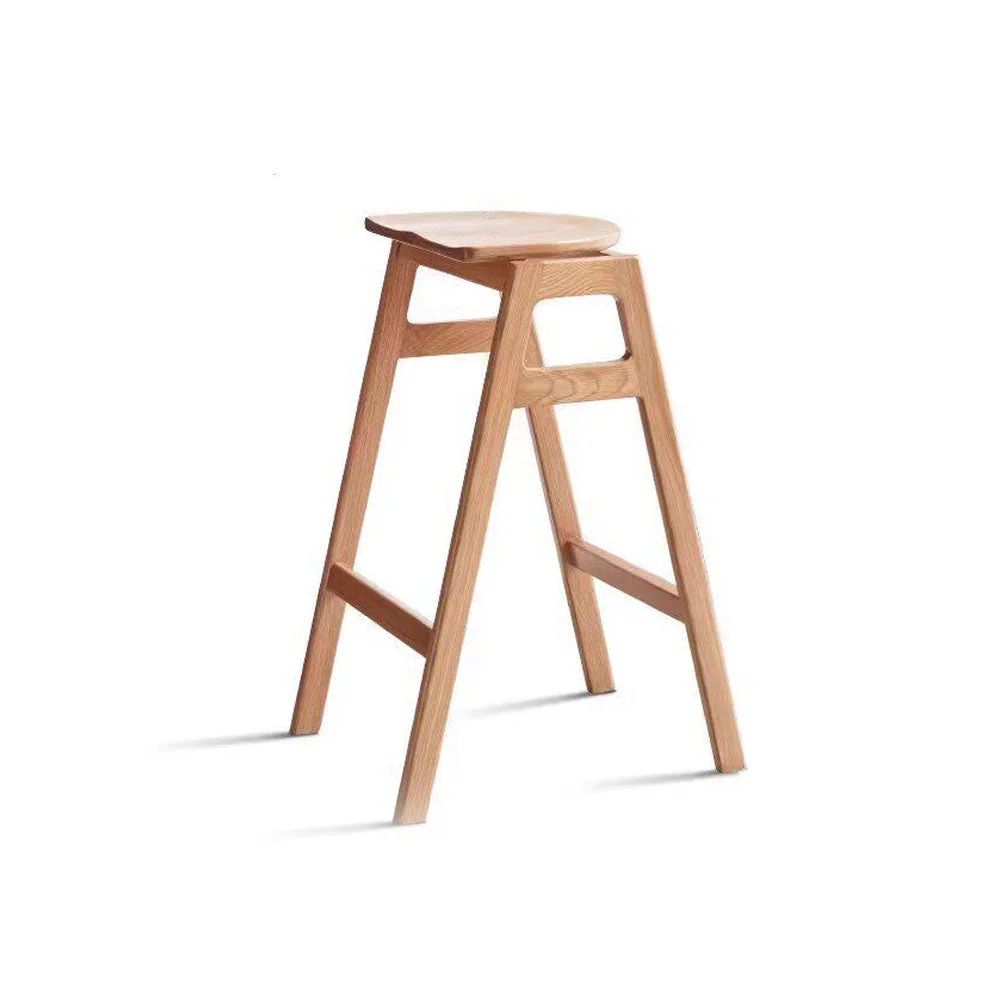 Mergo Solid Oak Bar Stool - Image 8