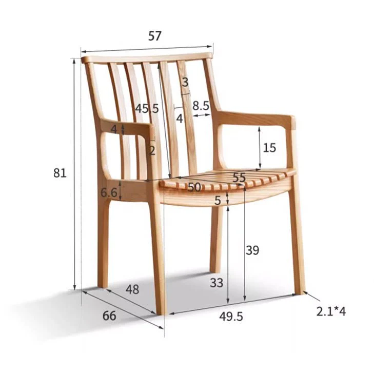 Metz Natural Solid Oak Leisure Chair - Image 11