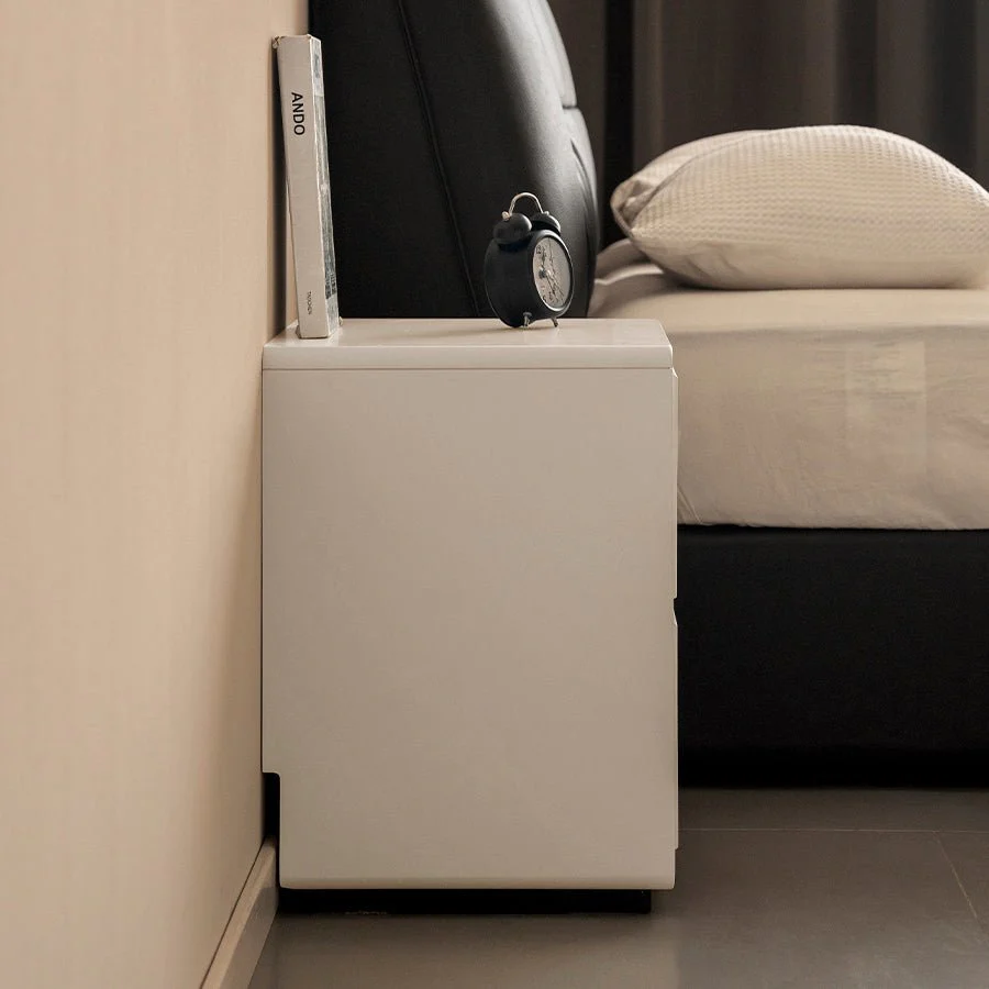 Miers Solid Rubber Wood Floor Standing Bedside Table - Image 4
