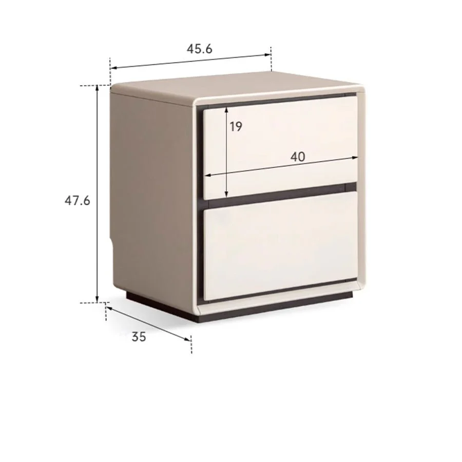 Miers Solid Rubber Wood Floor Standing Bedside Table - Image 8