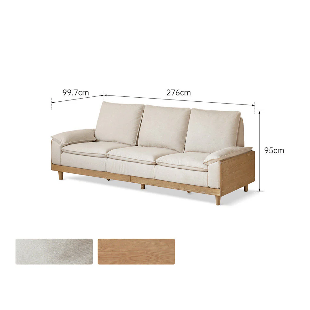Milena Natural Solid Ash Sofa - Image 17