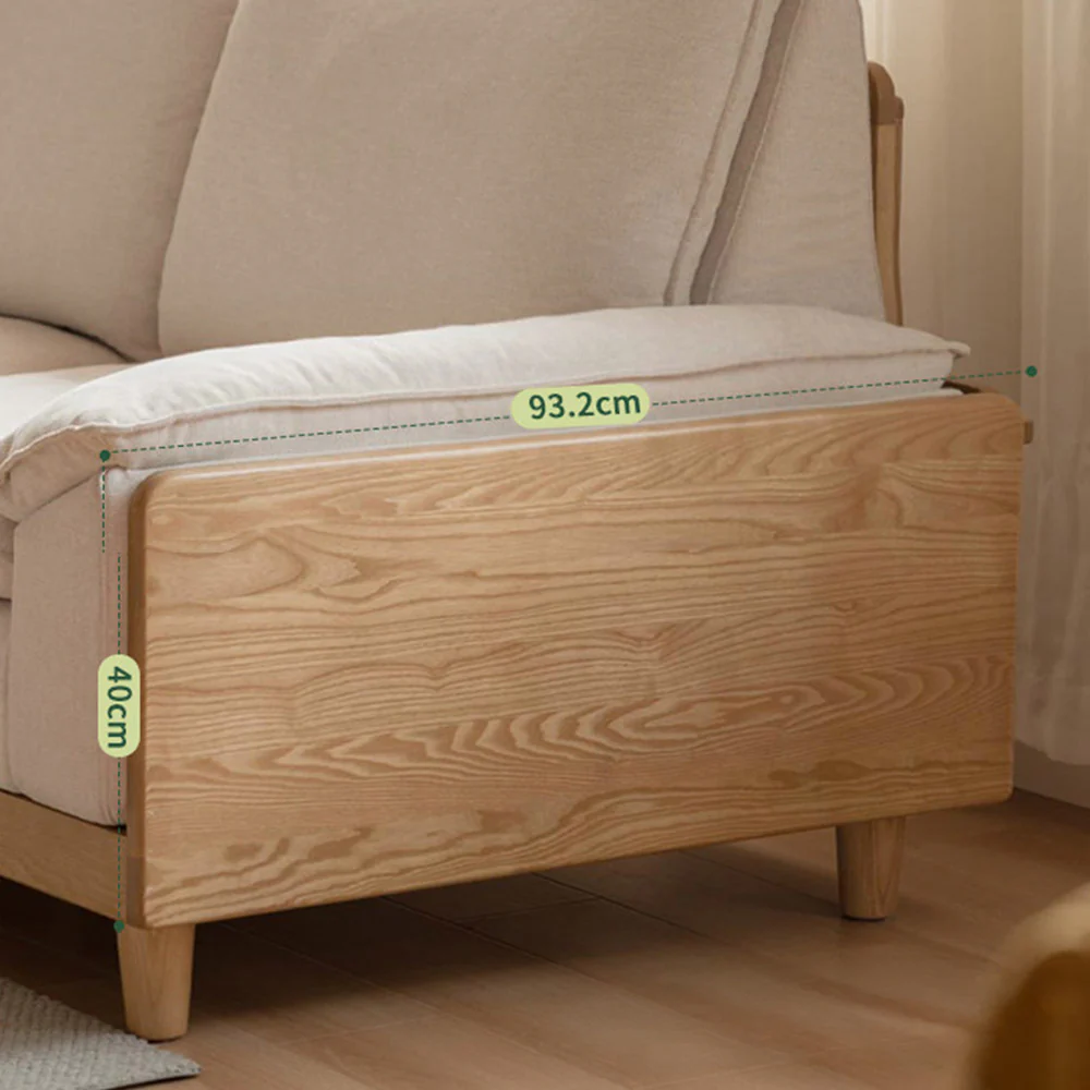 Milena Natural Solid Ash Sofa - Image 7