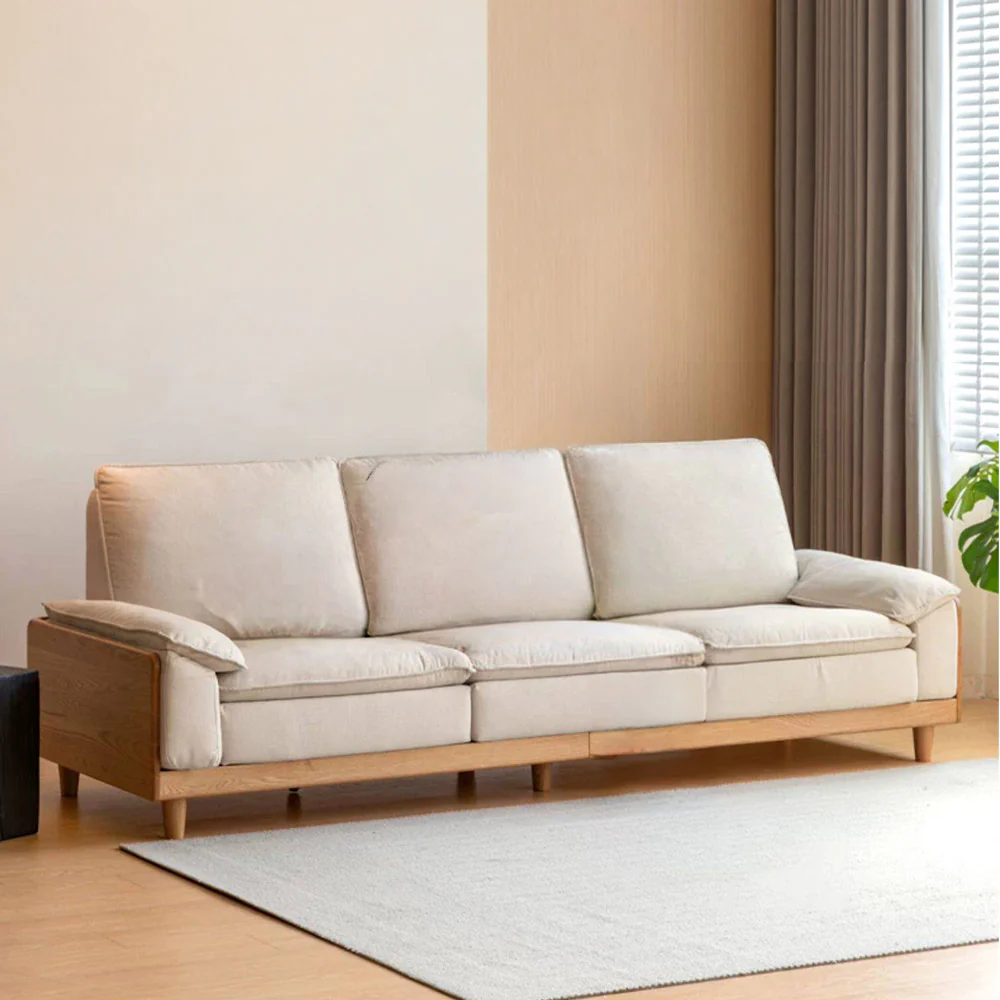 Milena Natural Solid Oak Sofa