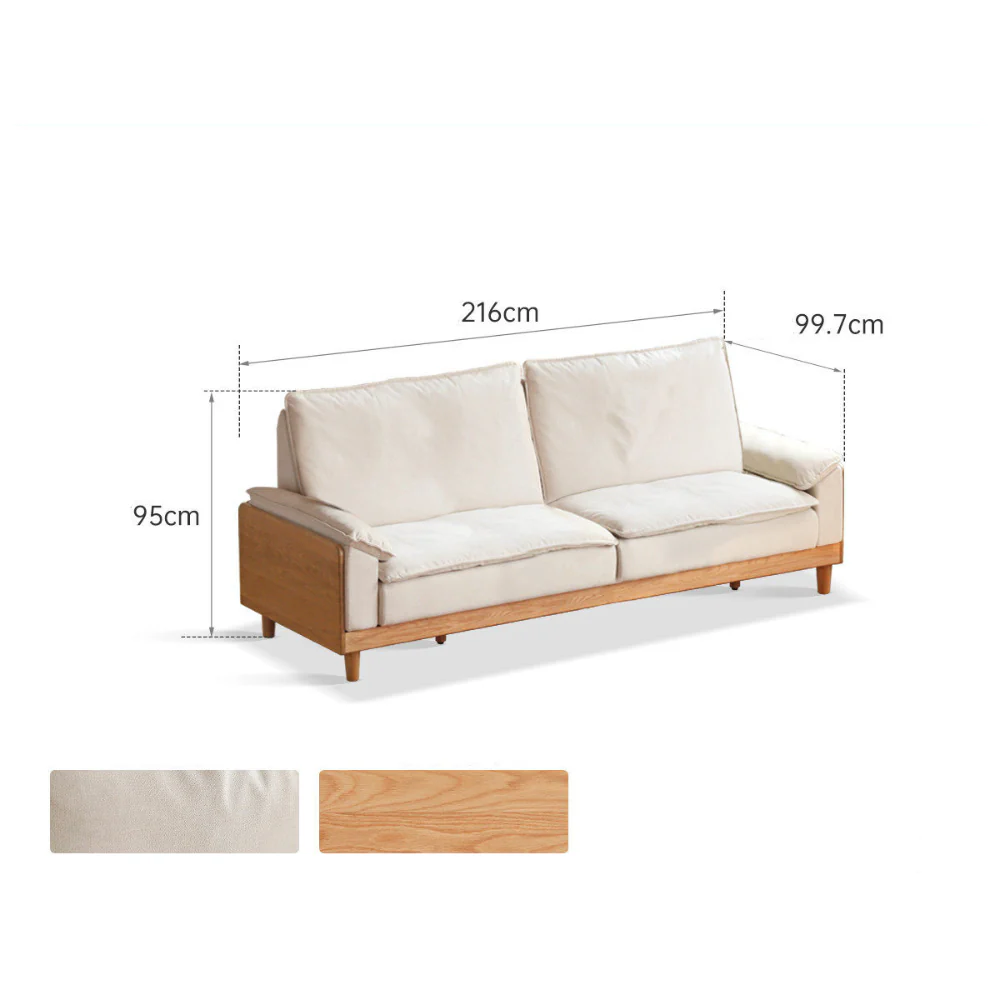 Milena Natural Solid Oak Sofa - Image 12