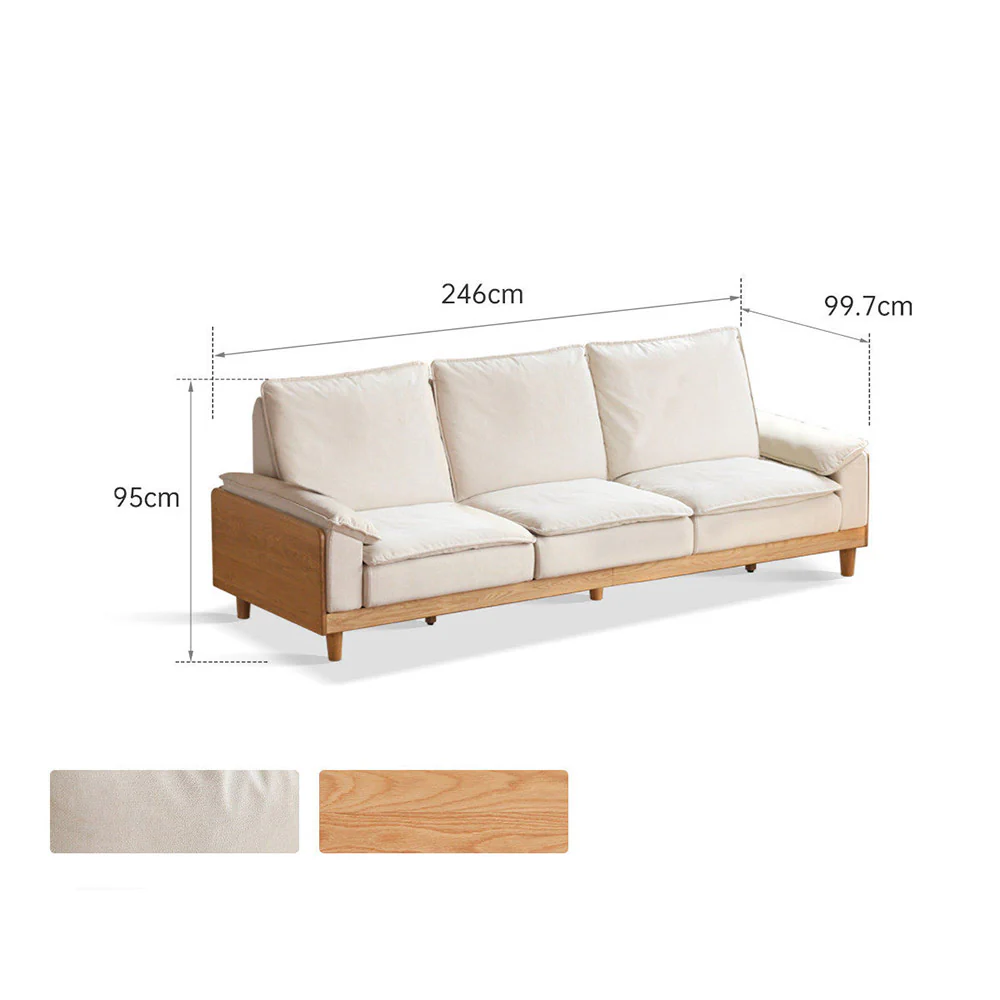 Milena Natural Solid Oak Sofa - Image 13