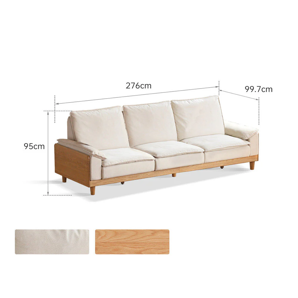 Milena Natural Solid Oak Sofa - Image 14