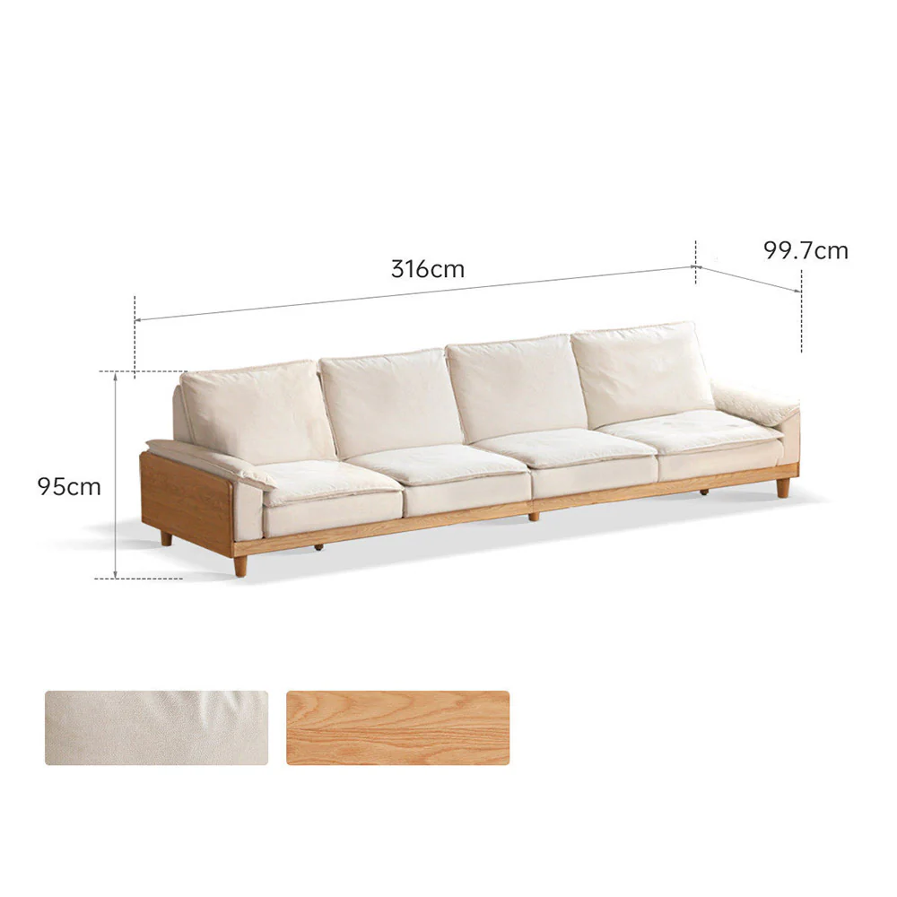 Milena Natural Solid Oak Sofa - Image 16