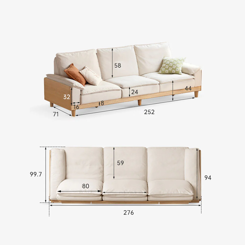 Milena Natural Solid Oak Sofa - Image 17
