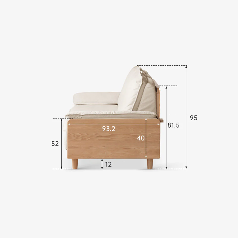 Milena Natural Solid Oak Sofa - Image 18