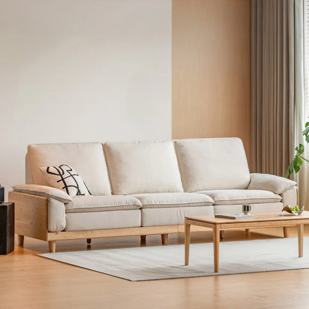 Milena Natural Solid Oak Sofa - Image 4