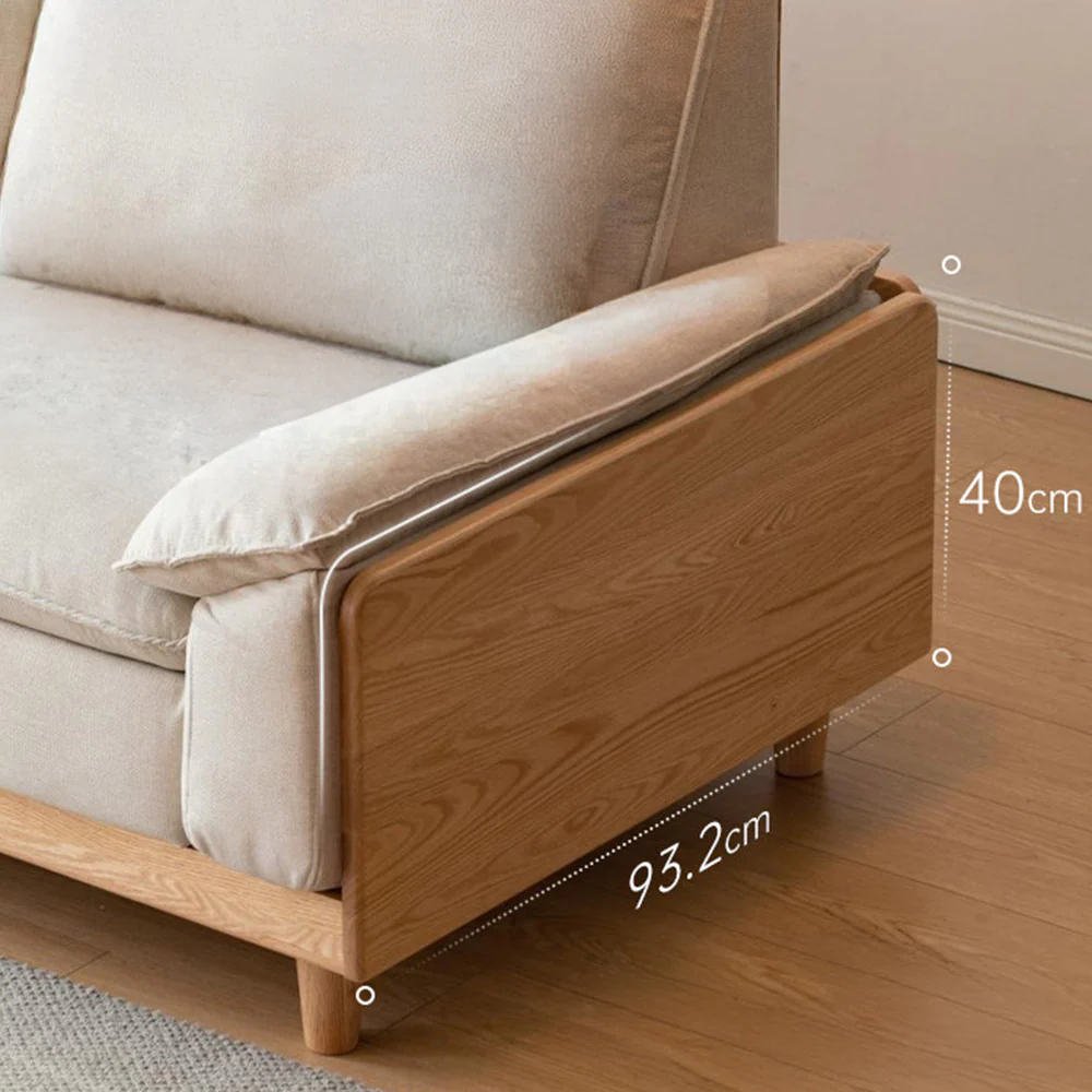 Milena Natural Solid Oak Sofa - Image 8