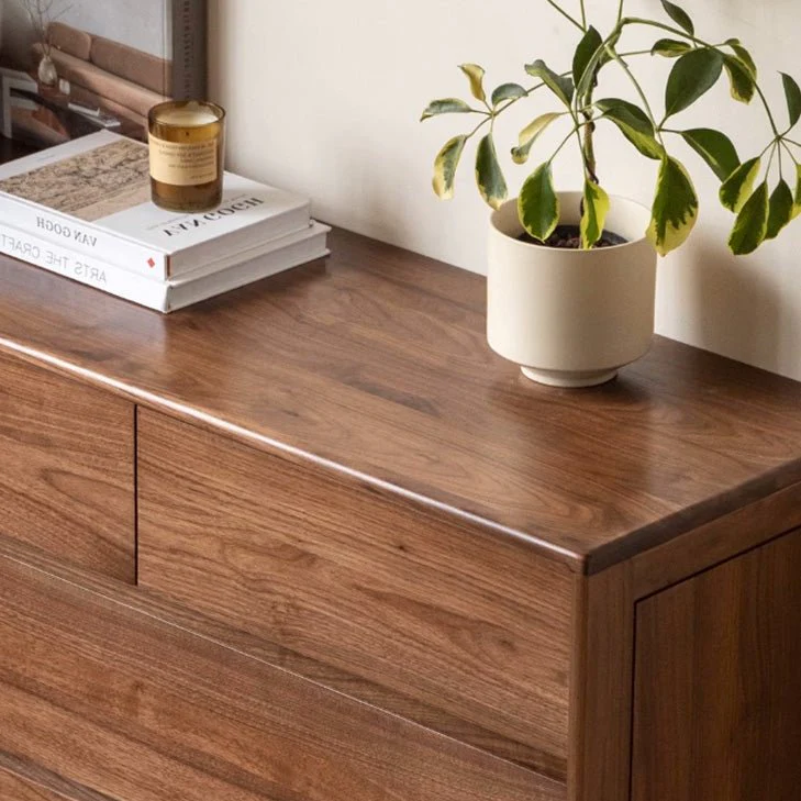 Mocha Solid Walnut 3+4 Chest of Drawers - Image 4