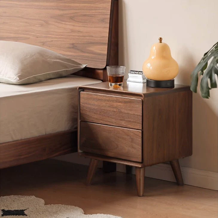 Mocha Solid Walnut Bedside Table - Image 2