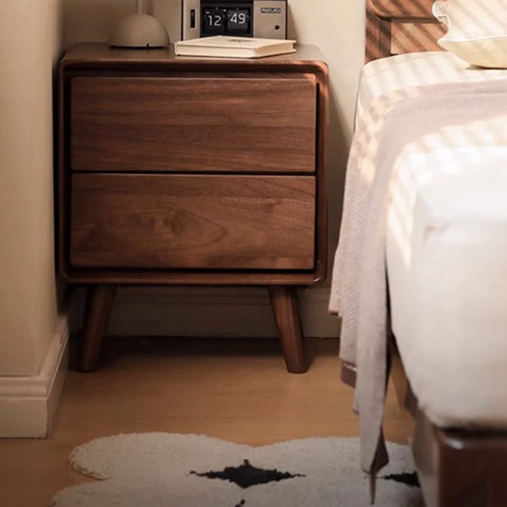 Mocha Solid Walnut Bedside Table - Image 3