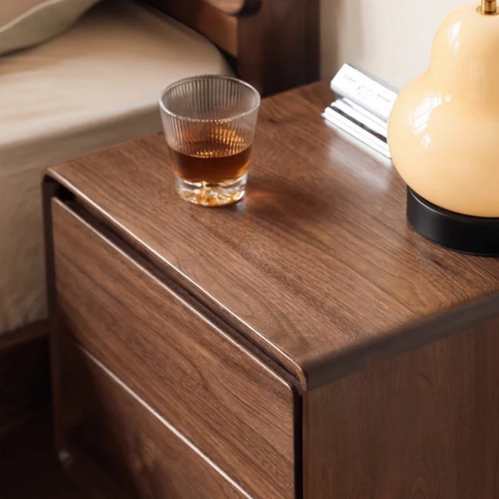 Mocha Solid Walnut Bedside Table - Image 4
