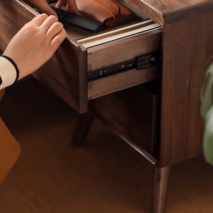 Mocha Solid Walnut Bedside Table - Image 5