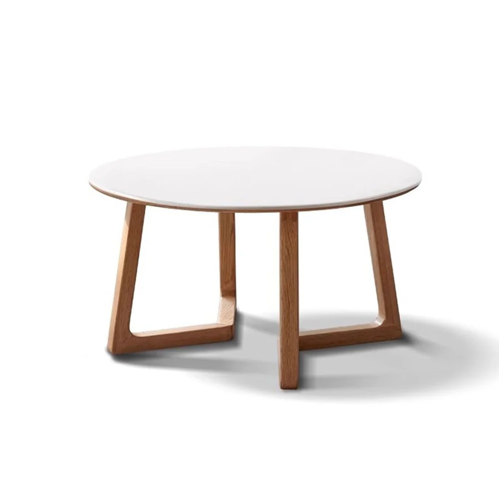 Moissac Natural Solid Oak Round Coffee Table - Image 11