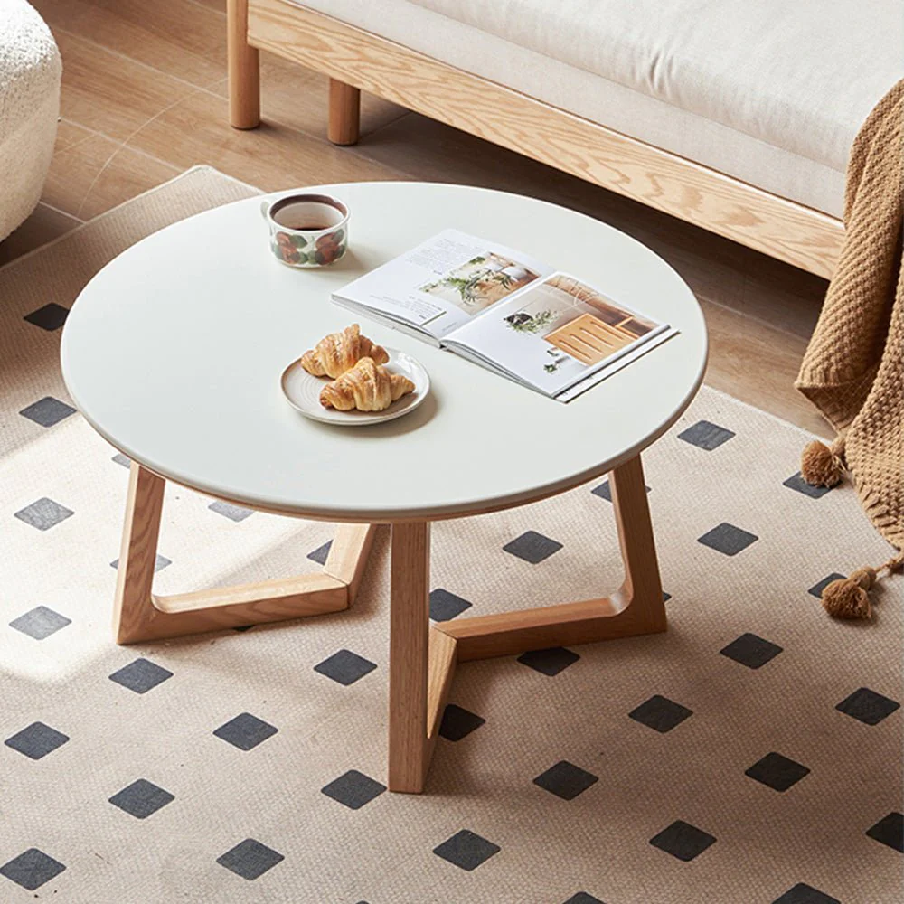 Moissac Natural Solid Oak Round Coffee Table - Image 2