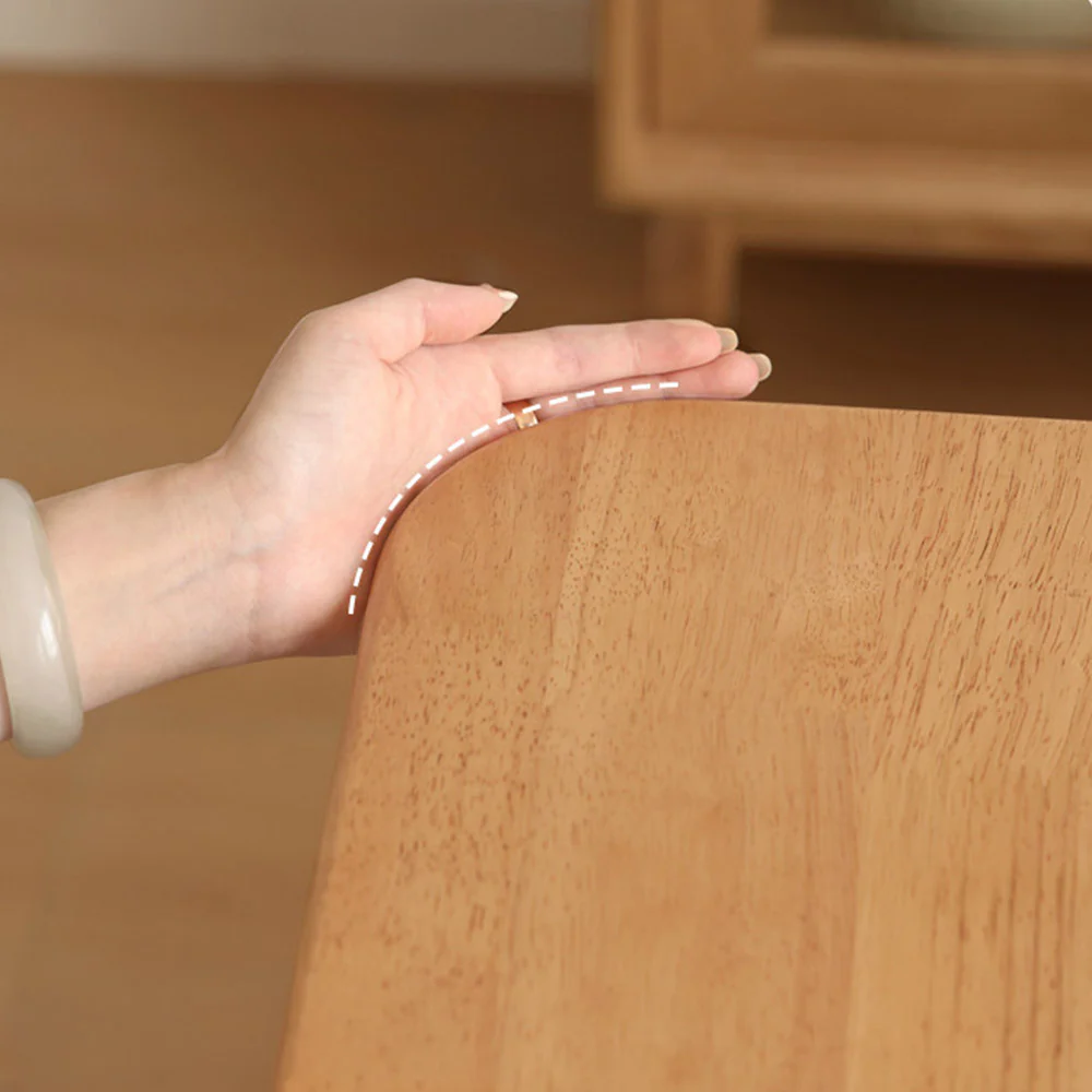 Monti Natural Solid Rubber Wood Foldable Dining Table - Image 5