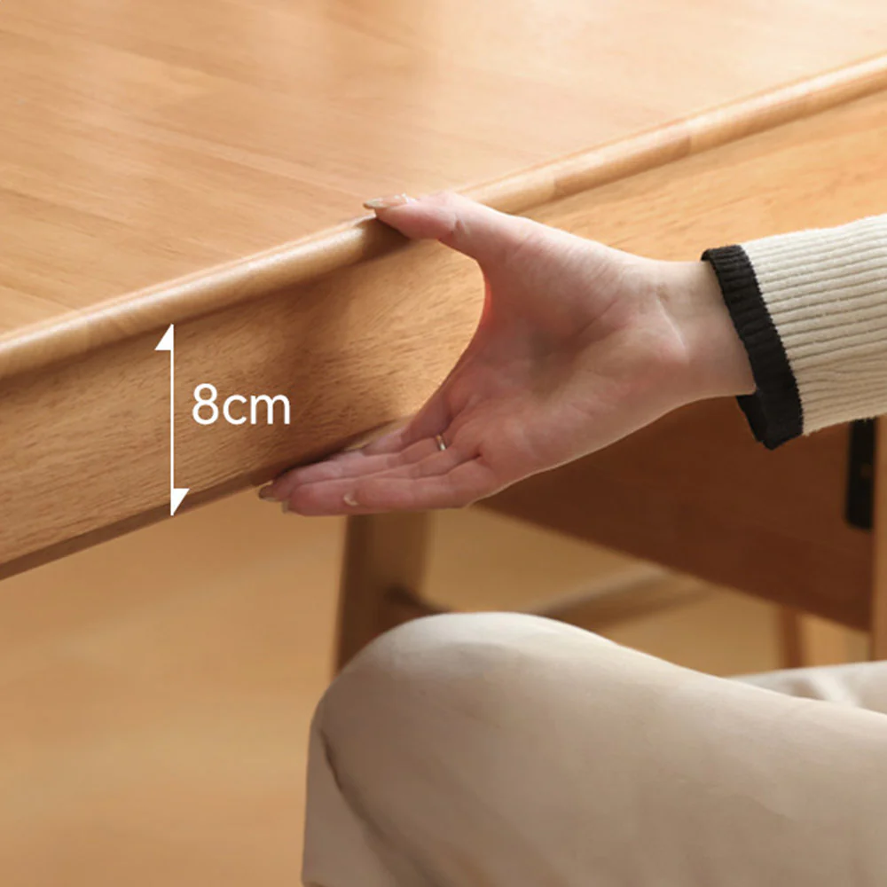Monti Natural Solid Rubber Wood Foldable Dining Table - Image 6