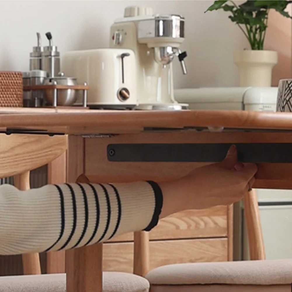 Monti Natural Solid Rubber Wood Foldable Dining Table - Image 7