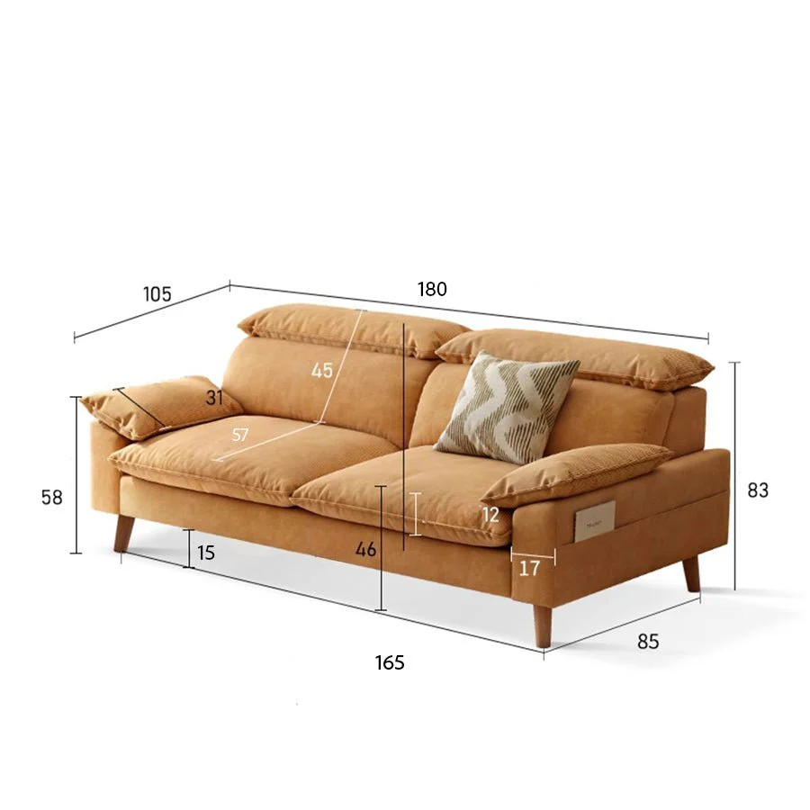 Mork Corduroy Fabric Sofa - Image 13
