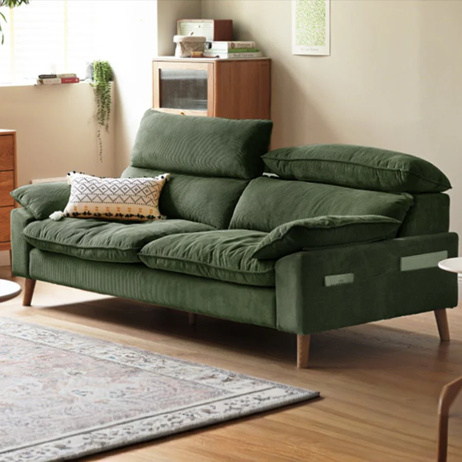 Mork Corduroy Fabric Sofa - Image 4