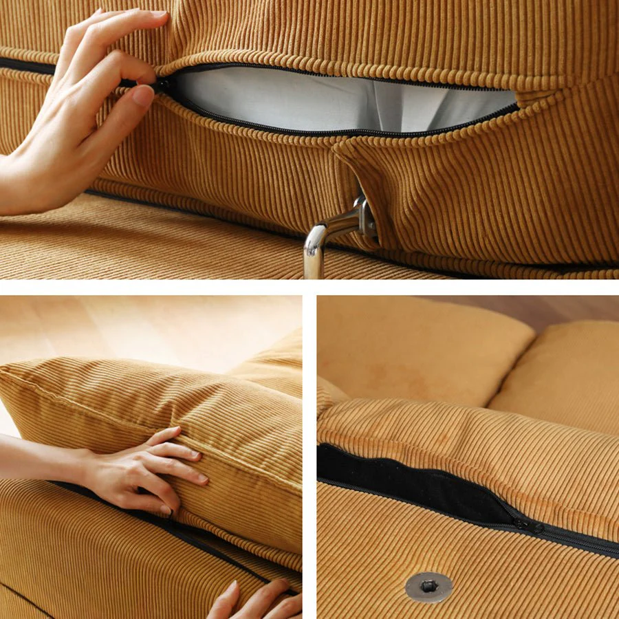 Mork Corduroy Fabric Sofa - Image 6