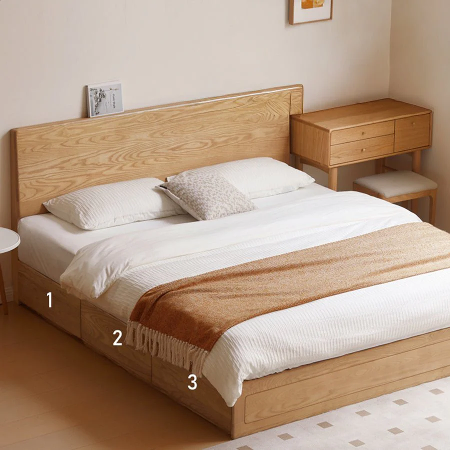 Mosby Solid Ash Box Body Bed Frame - Image 3