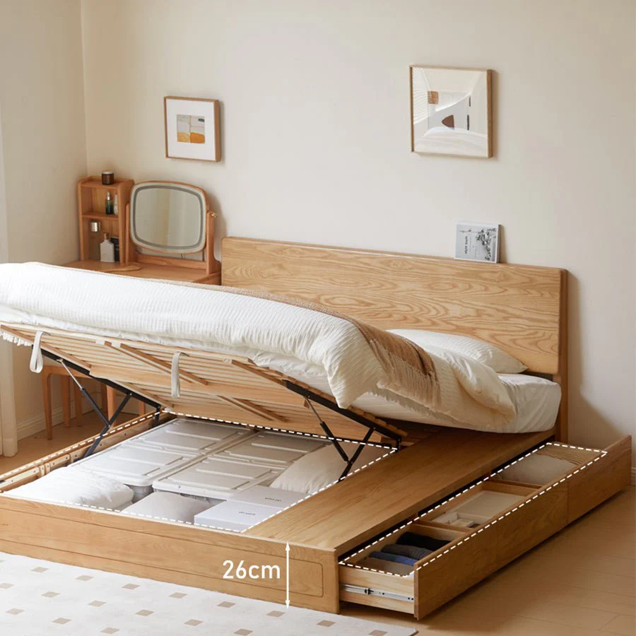 Mosby Solid Ash Box Body Bed Frame - Image 5