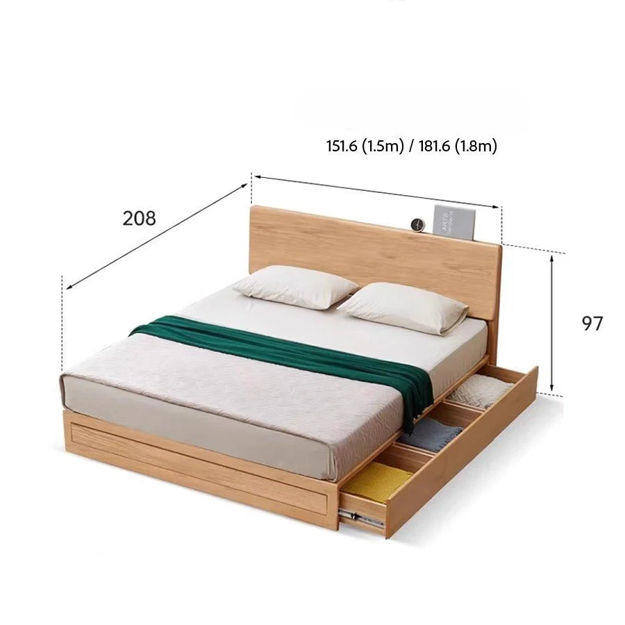 Mosby Solid Ash Box Body Bed Frame - Image 7