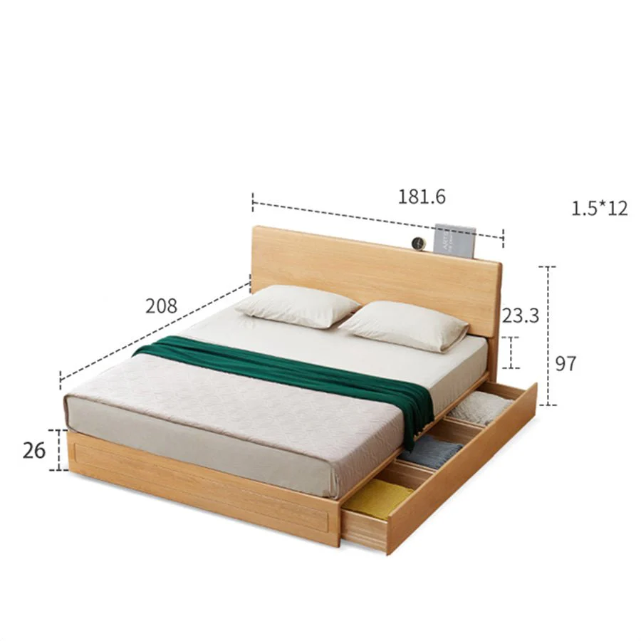 Mosby Solid Ash Box Body Bed Frame - Image 9