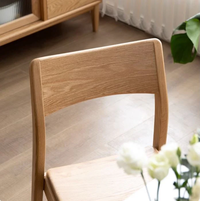 Munich Natural Solid Oak Dining Chair - Image 3