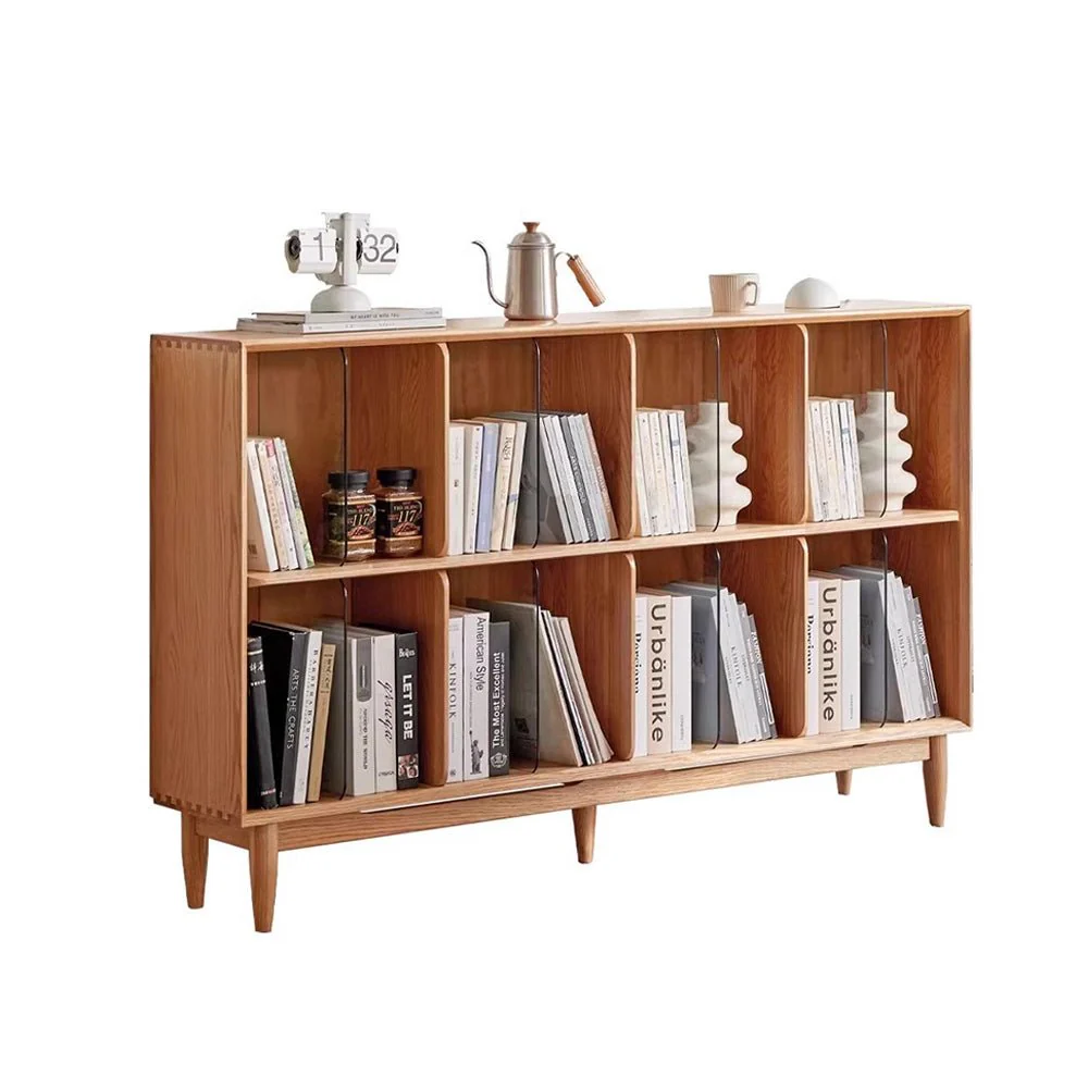 Myrland Natural Solid Oak Low Bookcase - Image 6