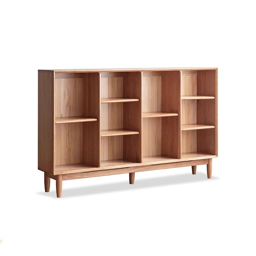 Myrland Natural Solid Oak Low Bookcase - Image 8