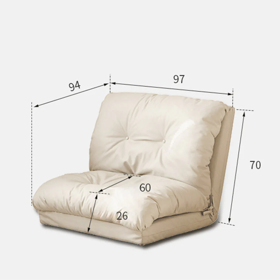 Nagoya Corduroy Plush Creamy Sofa Bed - Image 6