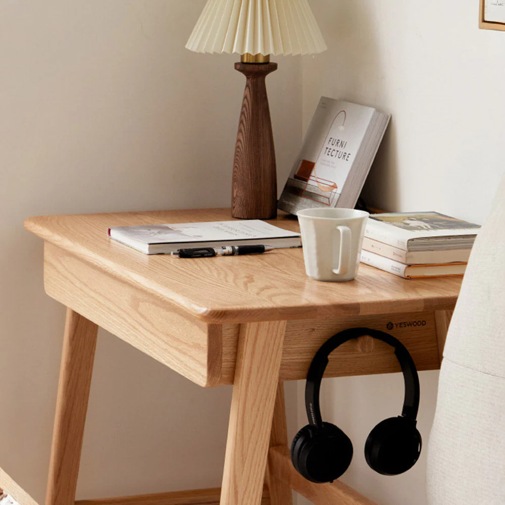 Narbonne Natural Solid Oak Office Desk - Image 4