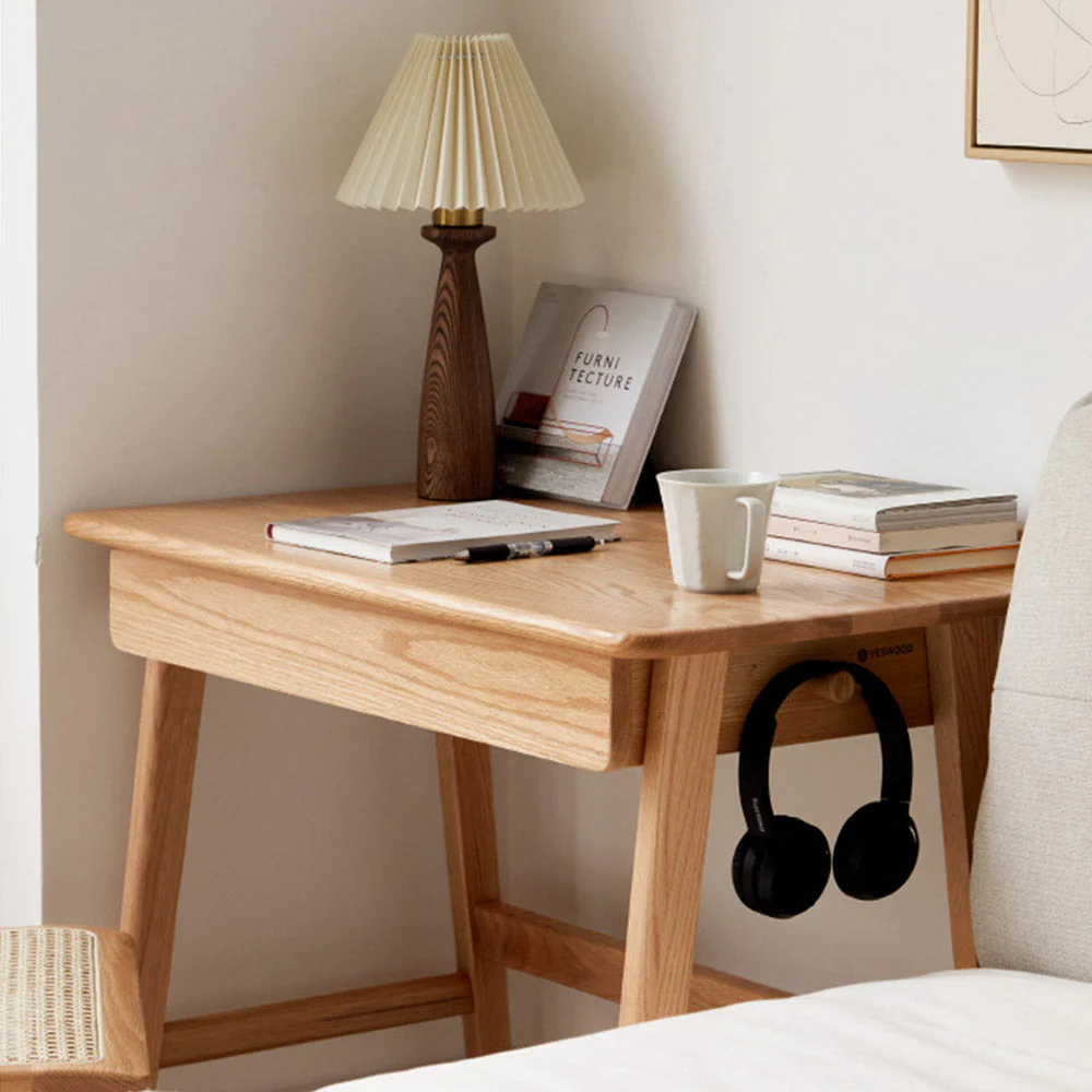 Narbonne Natural Solid Oak Office Desk - Image 5