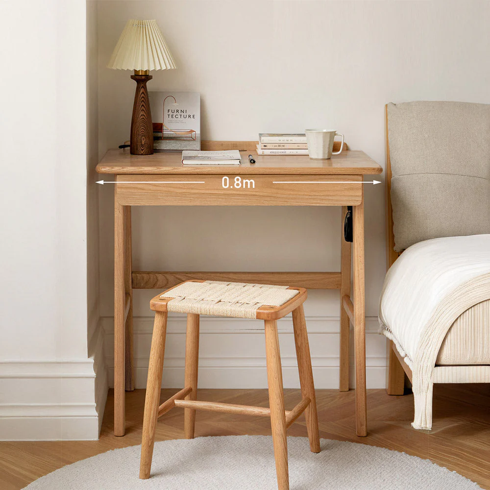 Narbonne Natural Solid Oak Office Desk - Image 6