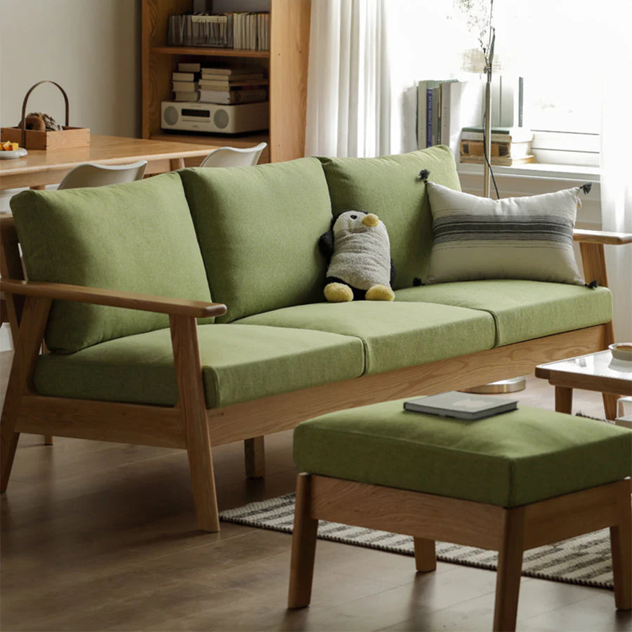 Nayoro Natural Solid Oak Seat Sofa - Image 2