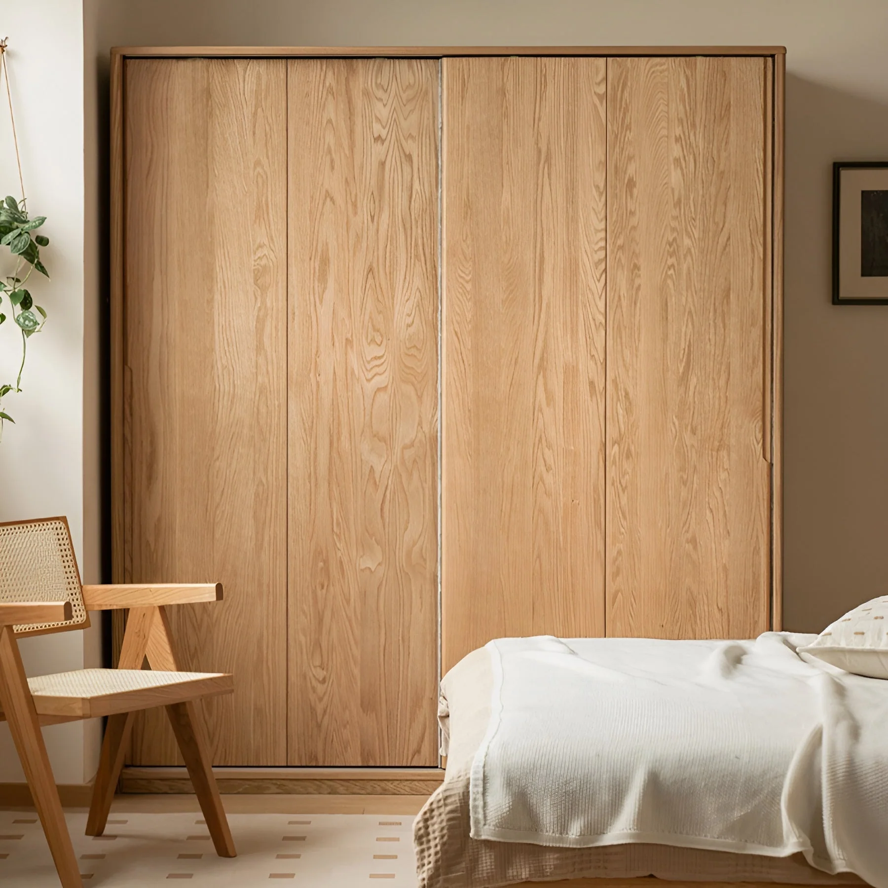 Neath Solid Oak Sliding Door Wardrobe