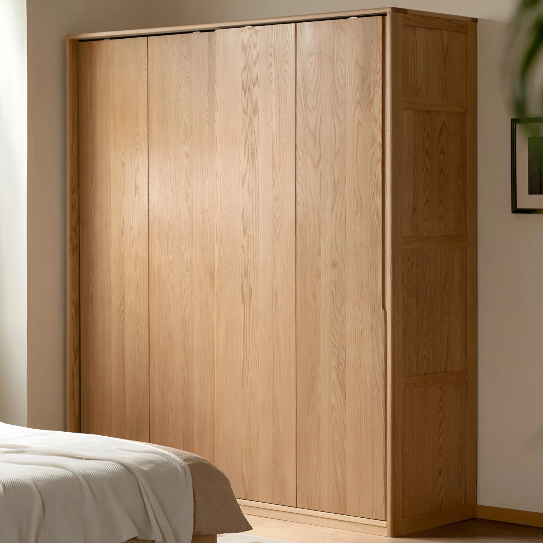 Neath Solid Oak Sliding Door Wardrobe - Image 2