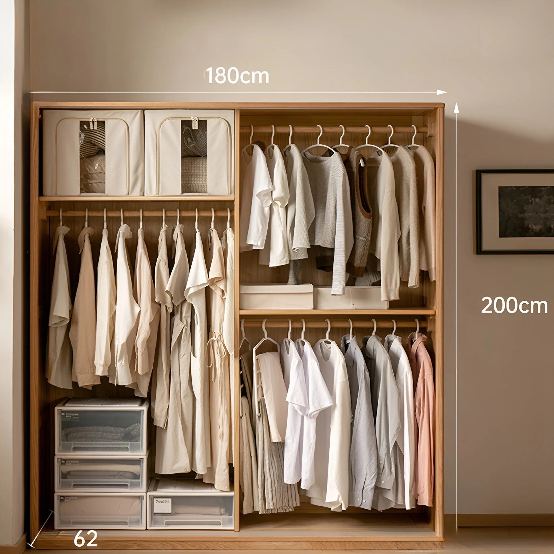 Neath Solid Oak Sliding Door Wardrobe - Image 7