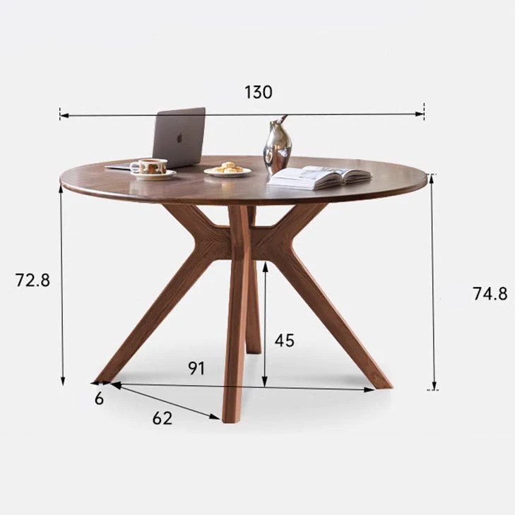 Nest Solid Walnut Round Dining Table - Image 5