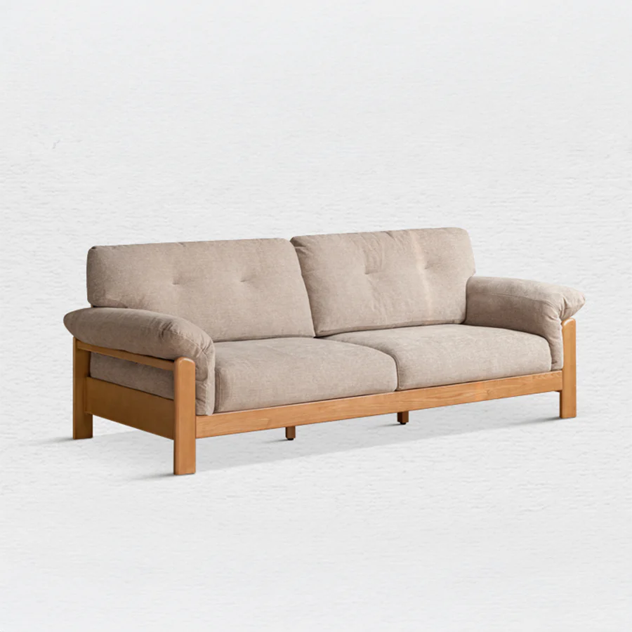 Neuffen Natural Solid Ash Chenille Sofa - Image 7