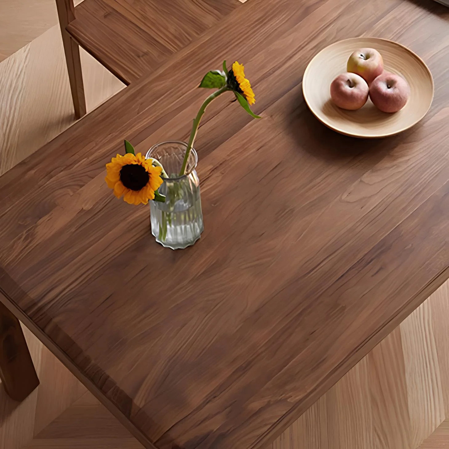 Newark Natural Solid Walnut Large Dining Table - Image 4
